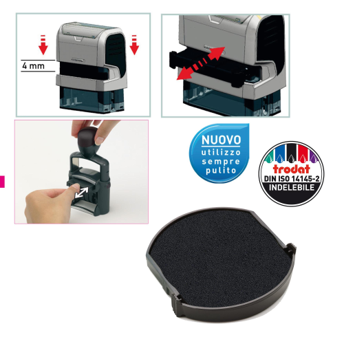 TRODAT PRINTY 6/4630 CARTUCCIA DI RICAMBIO PER TRODAT 4630 NERO CONF 3 Pz.